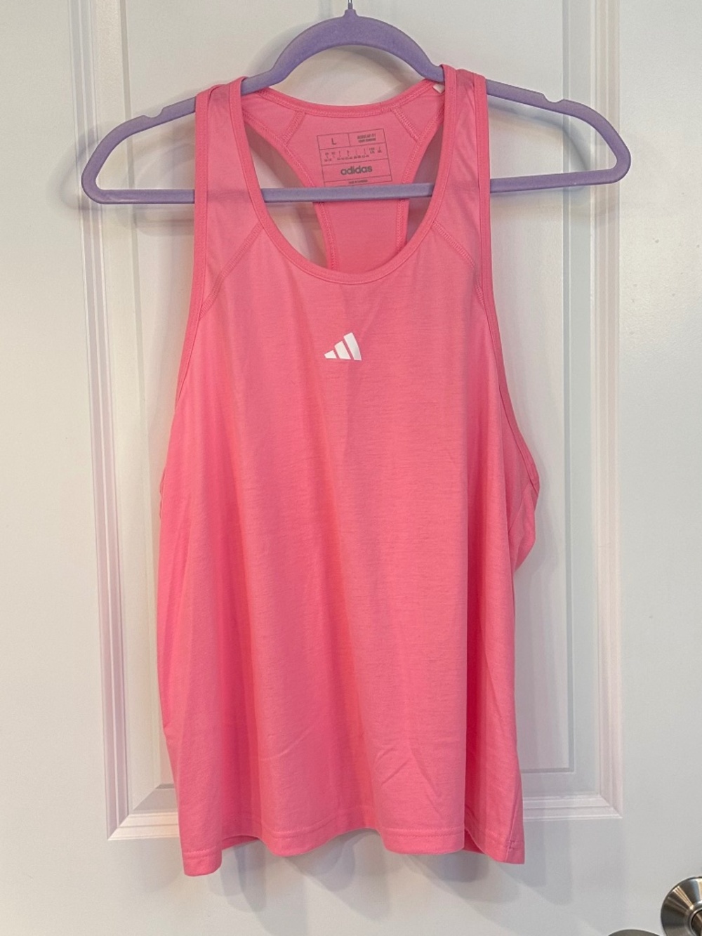 Pink Adidas Athletic Racerback Tank
